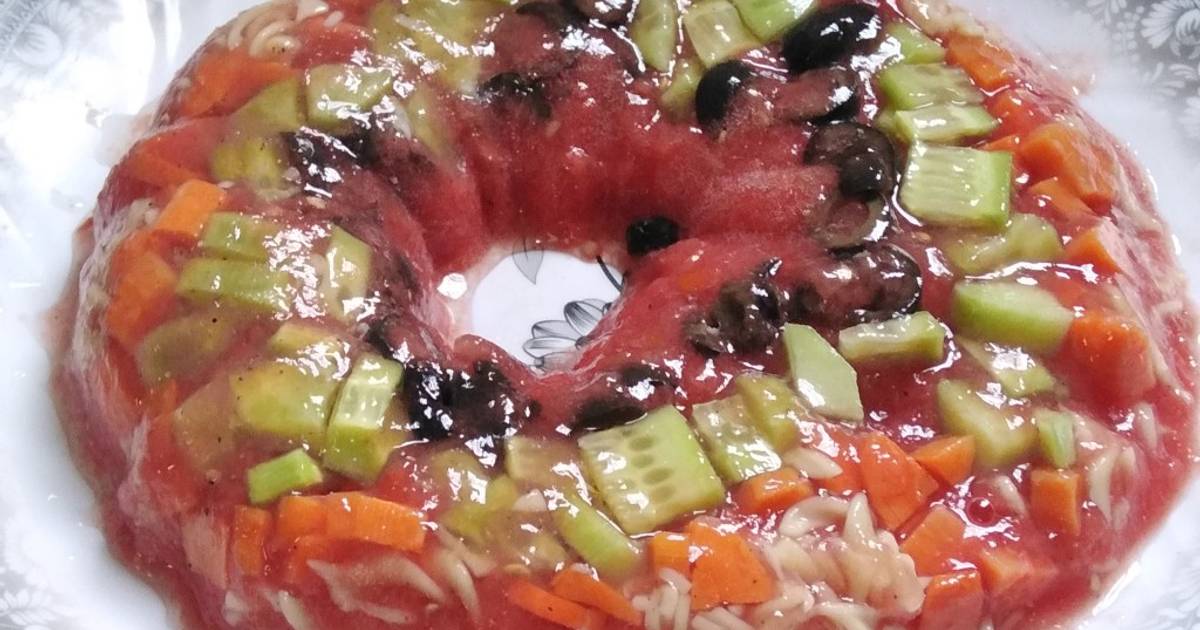 Tomato aspic salad Recipe by Madiha Kamran Cookpad