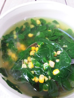 Foto resep Sayur bening daun kelor + jagung manis