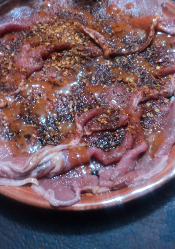 Una foto de Cecina ranchera para los muertos las correa. México