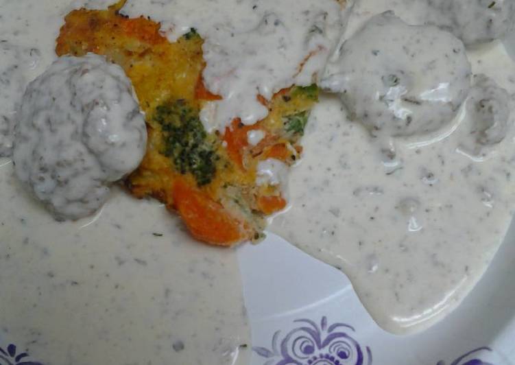 Recipe of Favorite Creamy flats over a vegetable egg cake