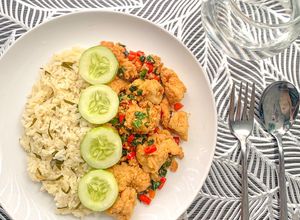 Foto resep Nasi Daun Jeruk x Ayam Cabe Garam
