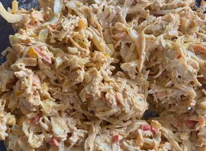 Una foto de Pasta de pollo para sándwich