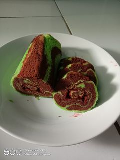 Foto resep Bolu gulung pandan coklat