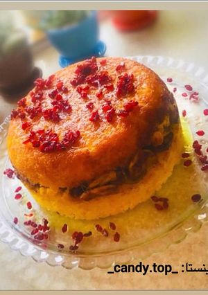 عکسی از دستور ته چین مرغ و بادمجان