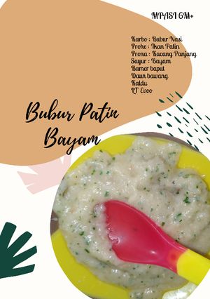 Foto resep MPASI Bubur Patin Bayam