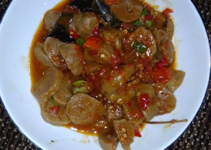 Bakso mercon (pedas manis)