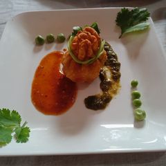 A picture of Peas Paneer Potali.