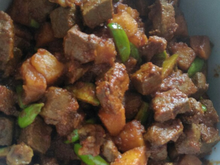 Resep Sambal Goreng Kentang, Hati Sapi + Pete, Enak
