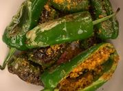 A picture of besan stuffed mirchi