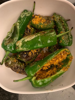A picture of Stuffed Small shimla mirch.