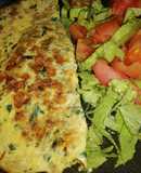 Omellet de perejil relleno de queso