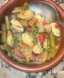 Mejillones con revuelto a la Vinagreta (Reciclaje)