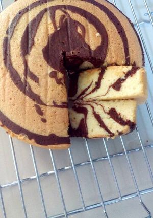 Foto resep Marmer cake putih telur