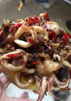 Foto resep Oseng Cumi Mercon 🌶