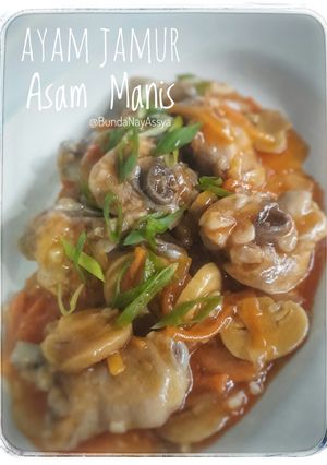 Foto resep Ayam Jamur Asam Manis