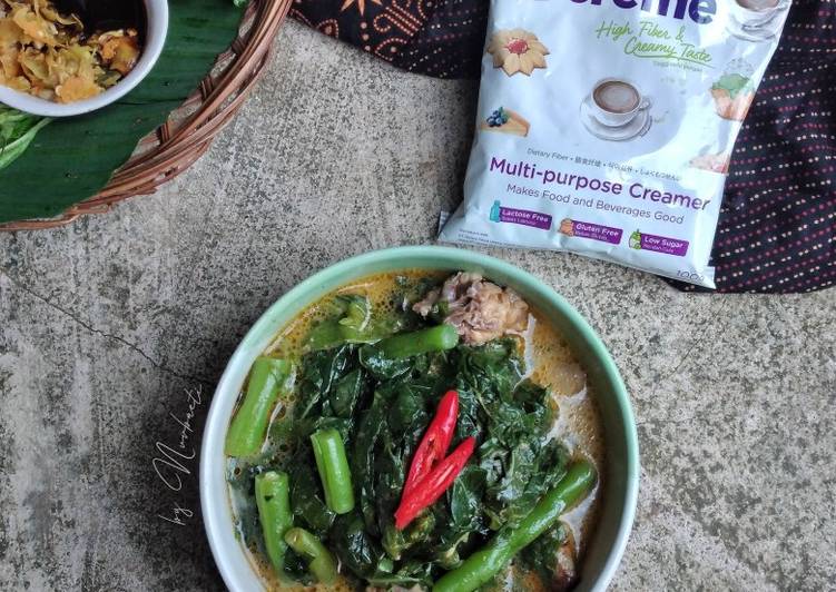 Gulai daun singkong dan buncis