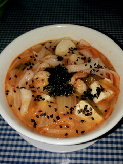 Foto resep Sup Kimchi Seafood (Kimchi Jiggae Seafood)