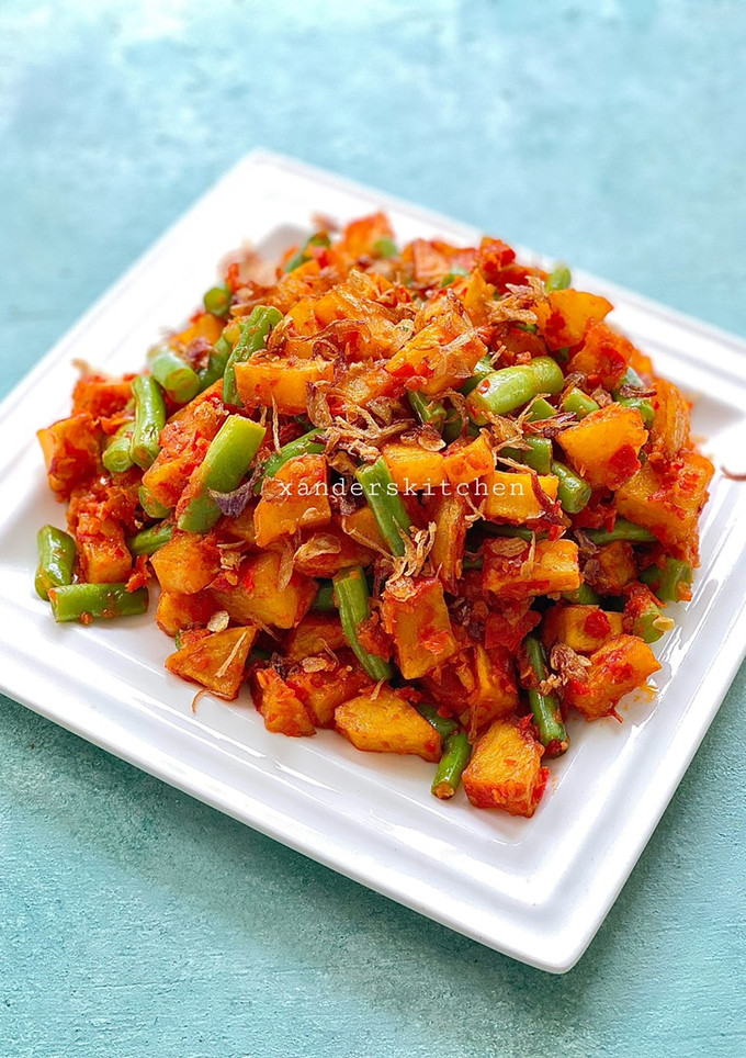 Foto resep Sambal goreng kentang buncis… resep paling praktis 👍🏻