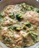 Pollo en crema con brócoli común o saludable 🥦