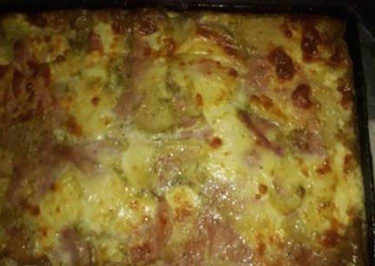 Pastel de papas y jamón