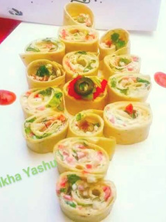 A picture of Veggie Mayo Pinwheel Tacos.
