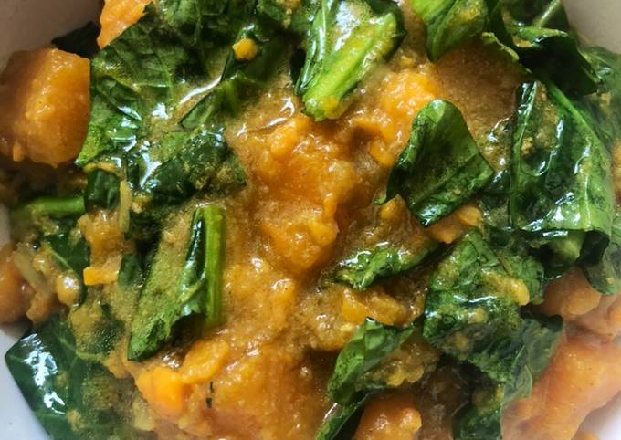 Squash and sweet potato curry - vegan
