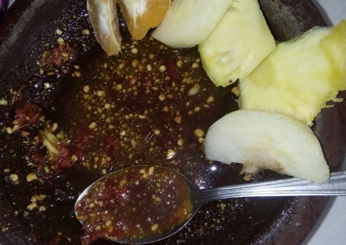 Resep Rujak buah mantull 👍👍 yang Bikin Ngiler