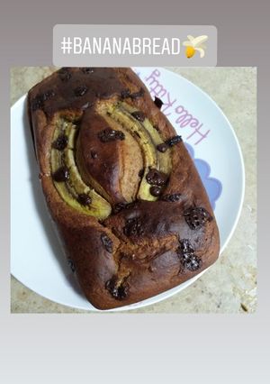 Una foto de Banana bread con pepitas de chocolate