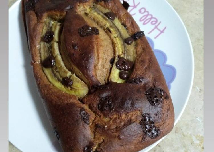 Banana bread con pepitas de chocolate