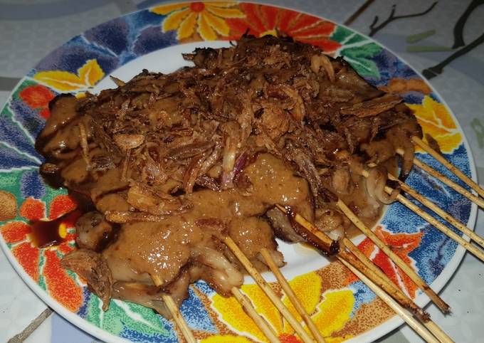 Resep Sate jamur bumbu kacang yang Enak Banget