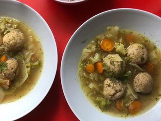 Loaded Matzo Ball Soup