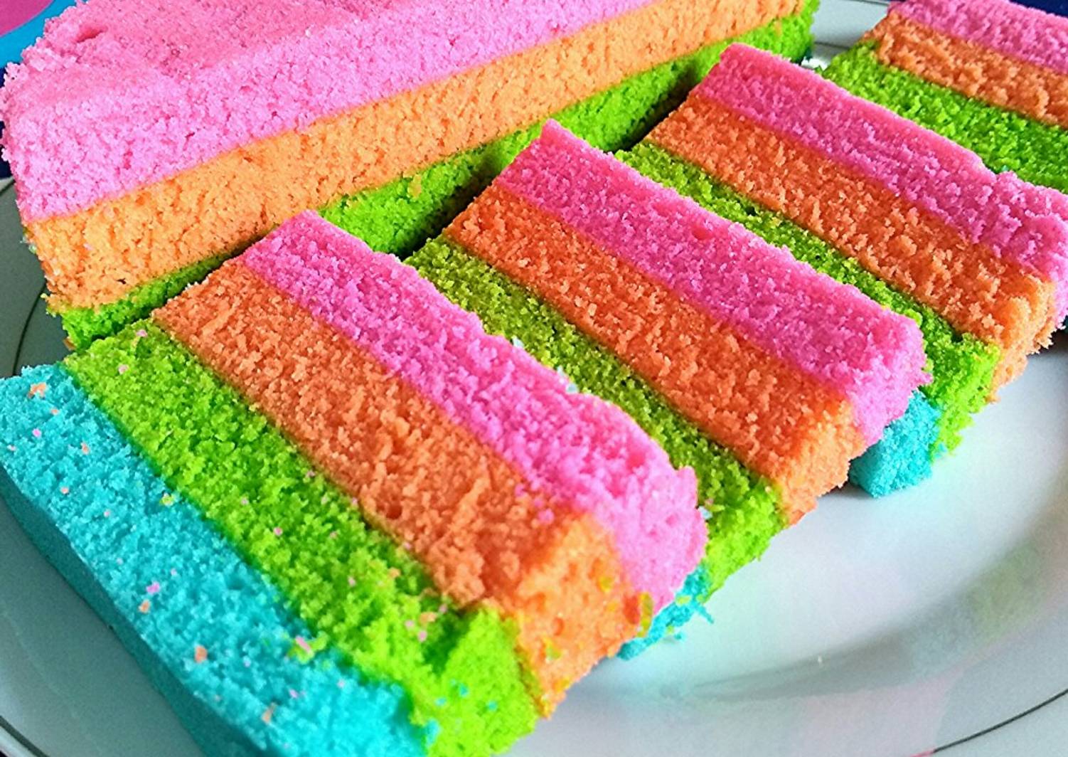 Resep Bolu  Kukus  Pelangi  Putih Telur  Lembutnya Super 