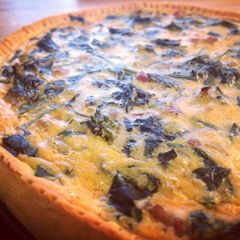 A picture of Spinach and Bacon Quiche.