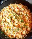 Arroz con champiñones y salsa de soja agridulce. #cumplimos7