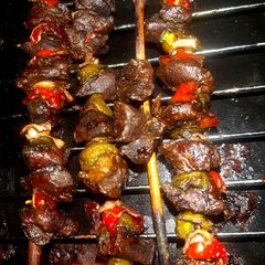 A picture of Liver kebab.