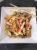 Wok de ternera y verduras estilo chino