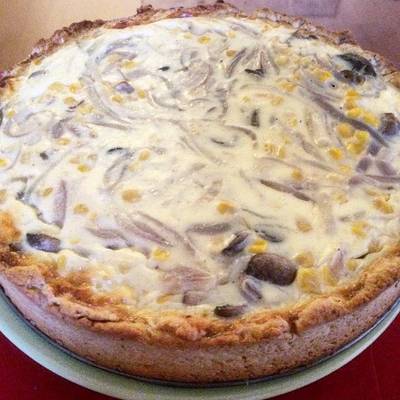 Quiche de cebolla, choclo y champiñones Receta de Angélica - CookpadCompartirImprimir-image