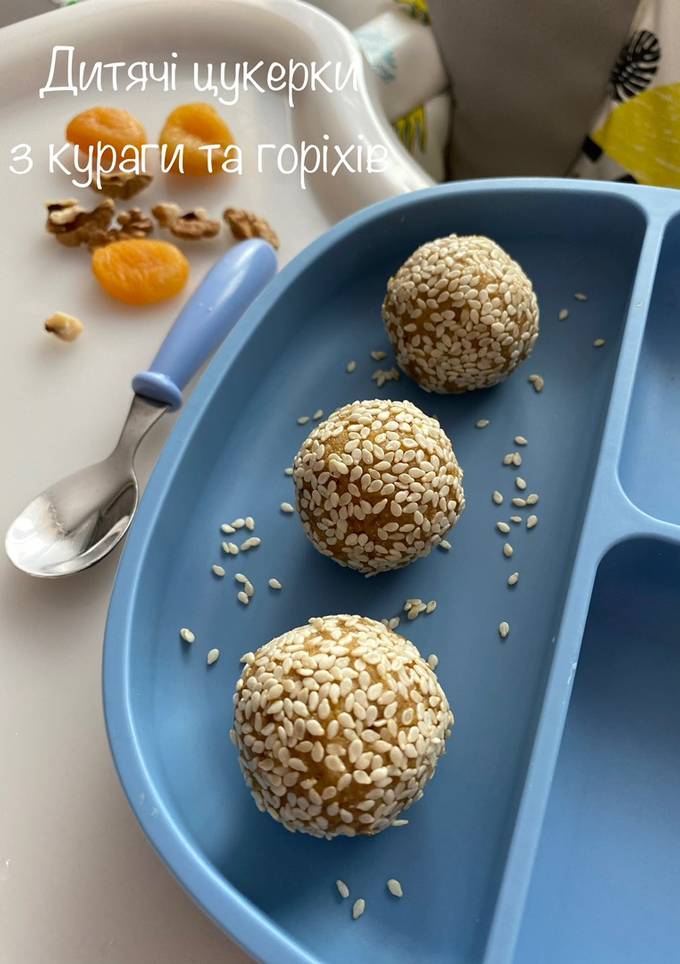 Цукерки з кураги та горіхів