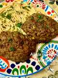 Beef cutlets with boletus mushrooms and cheese