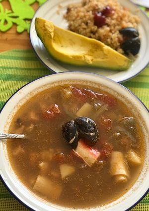 Una foto de Cazuela de mariscos