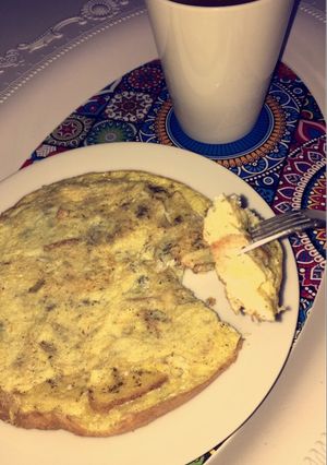 صورة لوصفة بيض بقطع التوست المحمص والزعتر 🍞🥚