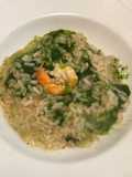 Risotto code di gamberi e pesto di cavolo nero