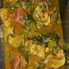 A picture of Oha soup.
