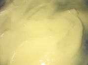 Una foto de crema pastelera