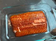 A picture of smoked salmon fillets