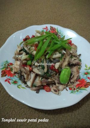 Foto resep Tongkol suwir petai pedas
