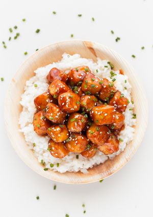 Una foto de Tofu General Tso