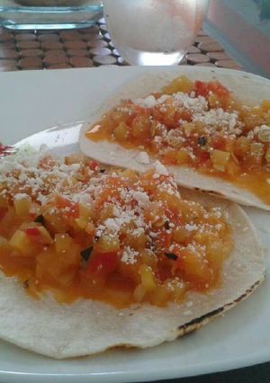 Una foto de Tacos de calabaza