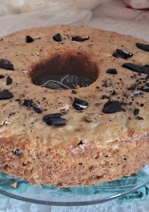 Una foto de Budín de queso crema y oreo
