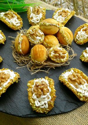 صورة لوصفة تارتولات التويل بالجوزية وحلوة الجوزة 😍😍😍